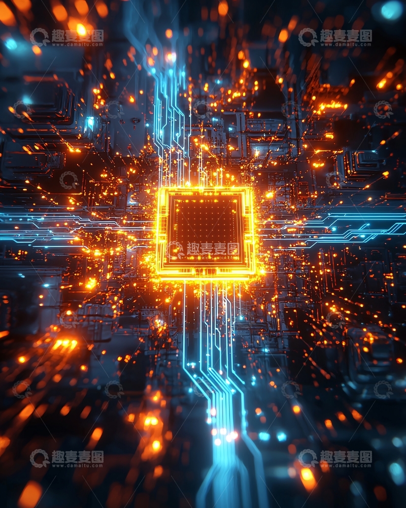 高清大图下载【趣麦麦图】科技感电路板