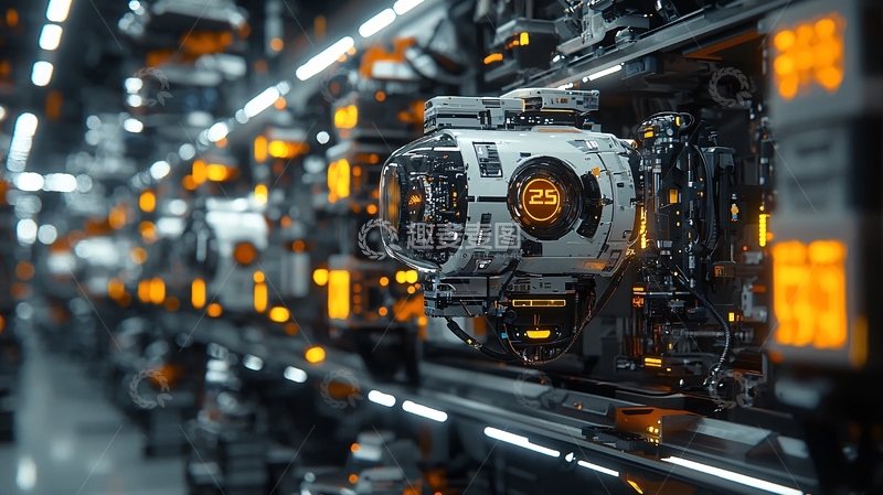 高清大图下载【趣麦麦图】未来科技感工业机器人