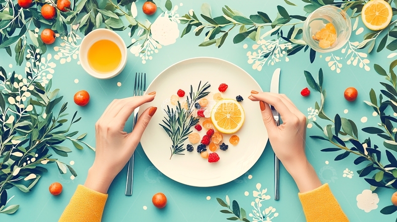 高清大图下载【趣麦麦图】清新健康美食摆盘