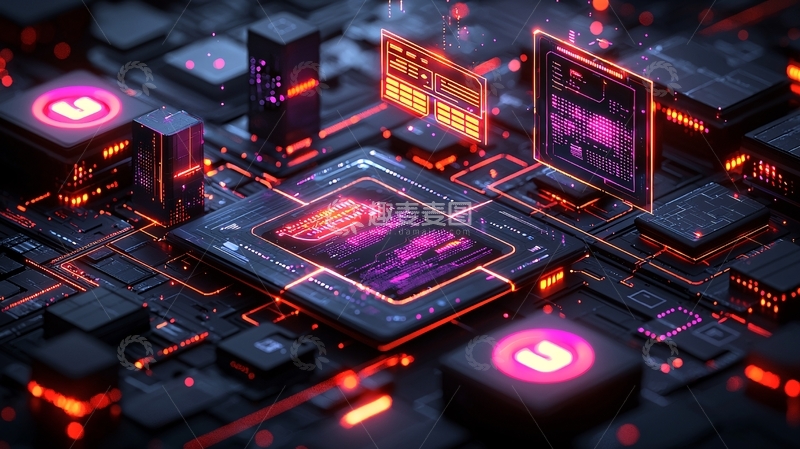 高清大图下载【趣麦麦图】未来科技感芯片