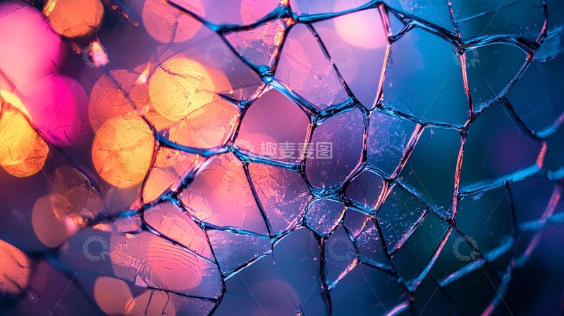 高清大图下载【趣麦麦图】碎裂的彩色玻璃