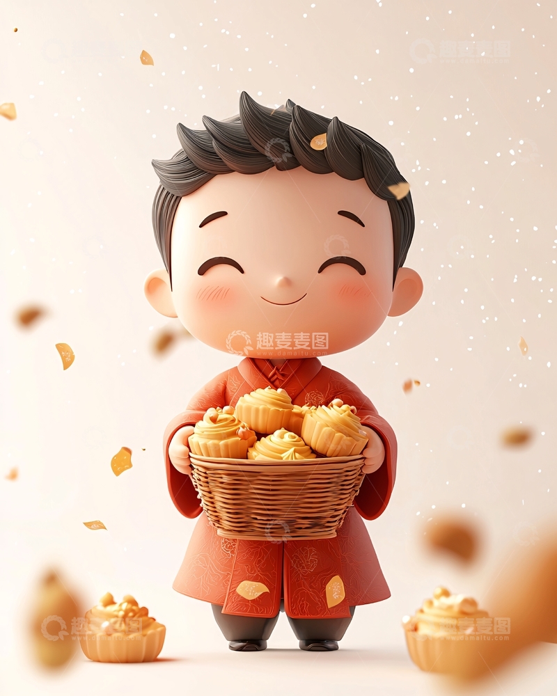 高清大图下载【趣麦麦图】古风卡通男孩