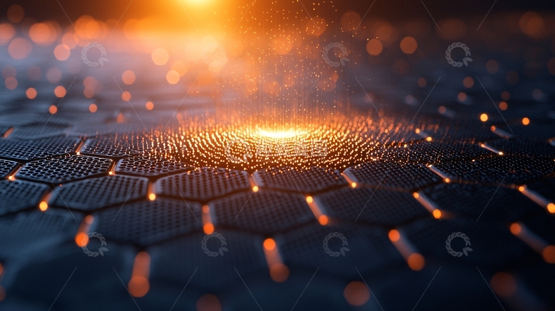 高清大图下载【趣麦麦图】科技感六边形发光材质