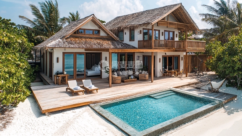高清大图下载【趣麦麦图】海边别墅私人泳池