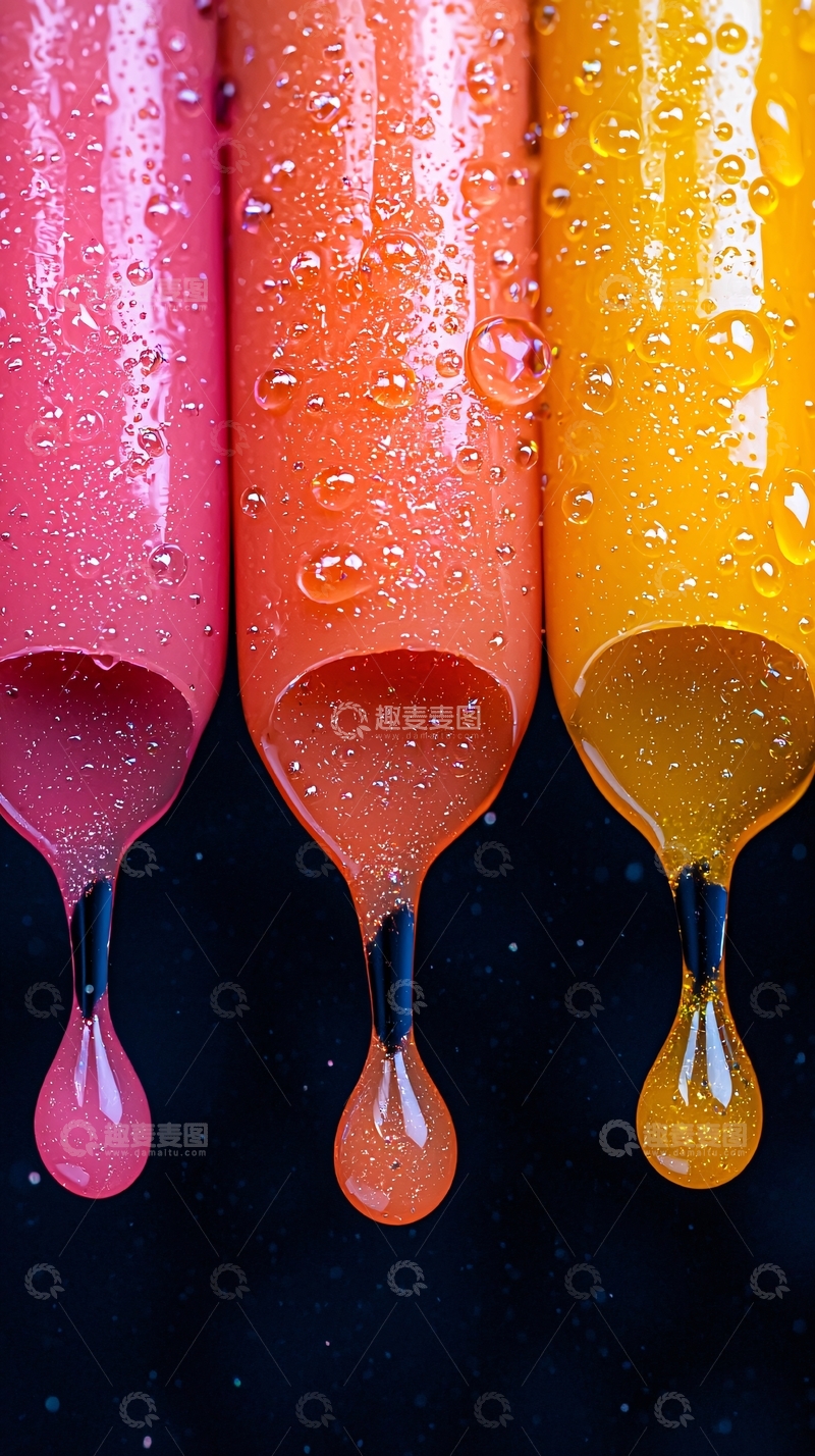 高清大图下载【趣麦麦图】彩色液体滴落