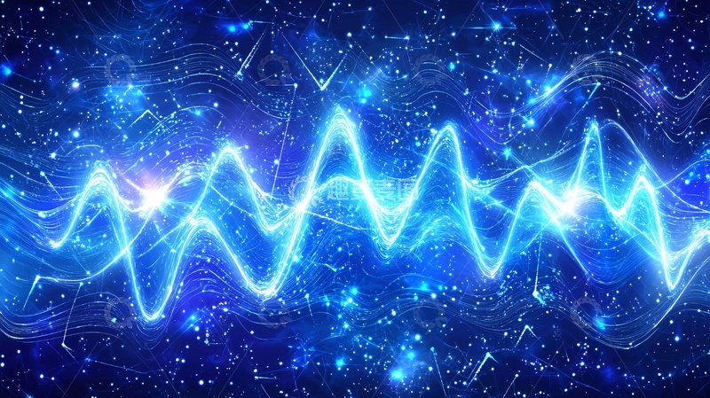 高清大图下载【趣麦麦图】蓝色能量波纹