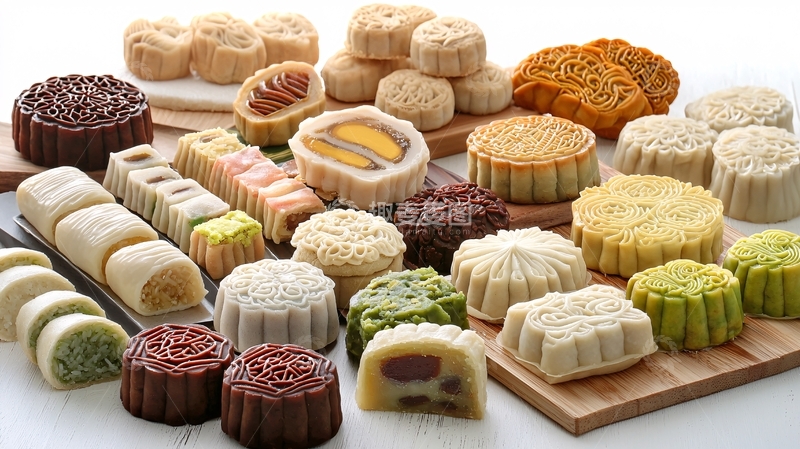 高清大图下载【趣麦麦图】中秋月饼礼盒