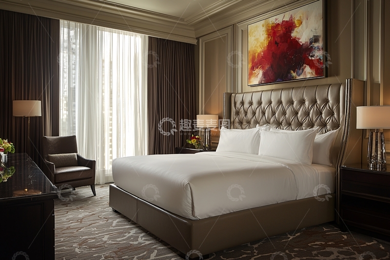 高清大图下载【趣麦麦图】豪华酒店套房卧室