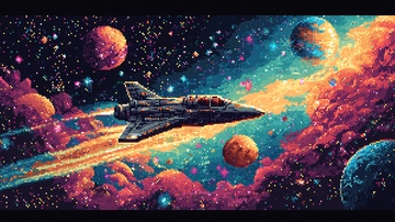 像素宇宙飞船