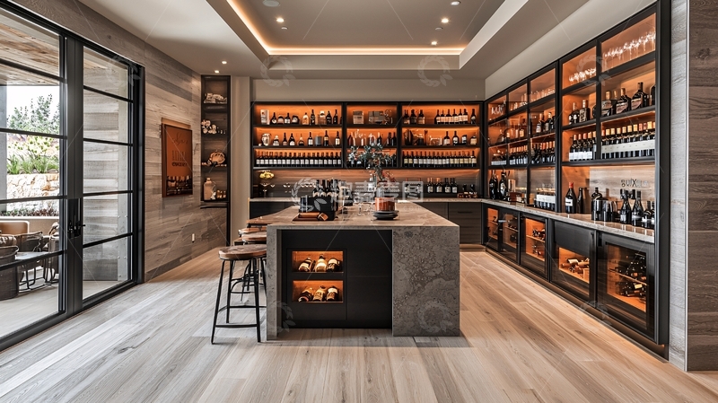 高清大图下载【趣麦麦图】豪华家庭酒吧