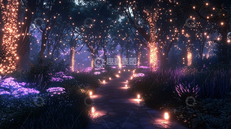 高清大图下载【趣麦麦图】梦幻森林小路16