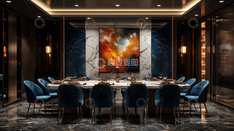 高清大图下载【趣麦麦图】奢华私家餐厅设计