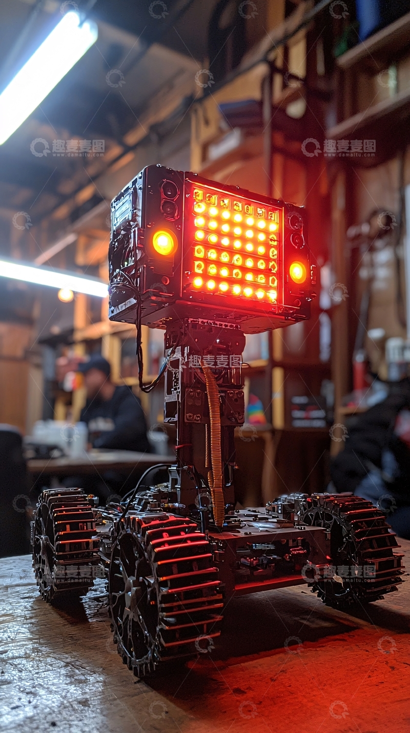 高清大图下载【趣麦麦图】机械臂小车