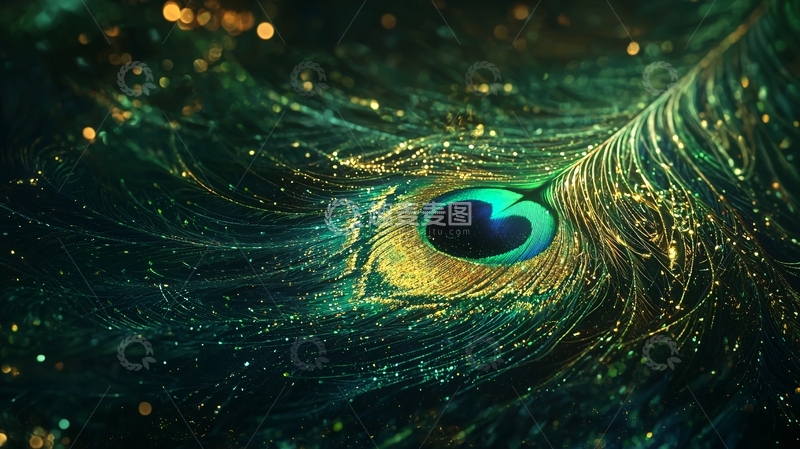 高清大图下载【趣麦麦图】孔雀羽毛特写