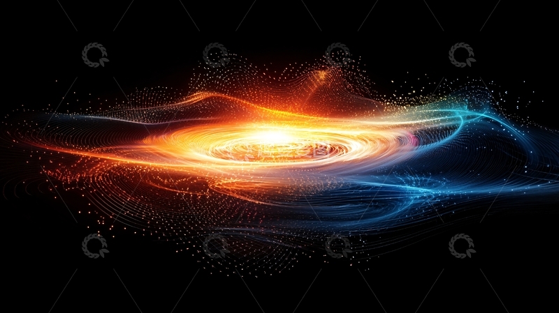 高清大图下载【趣麦麦图】宇宙星云般的能量漩涡