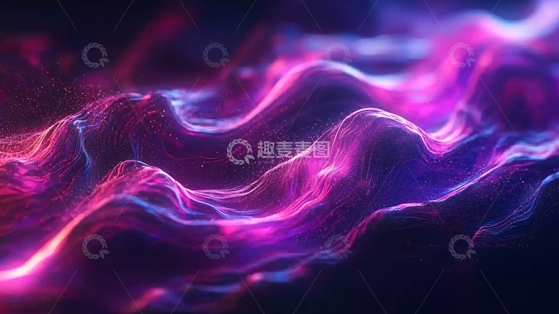 高清大图下载【趣麦麦图】紫粉色流体抽象背景