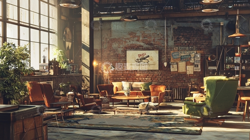 高清大图下载【趣麦麦图】工业风loft