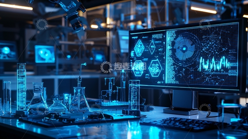 高清大图下载【趣麦麦图】科技感十足的实验室场景
