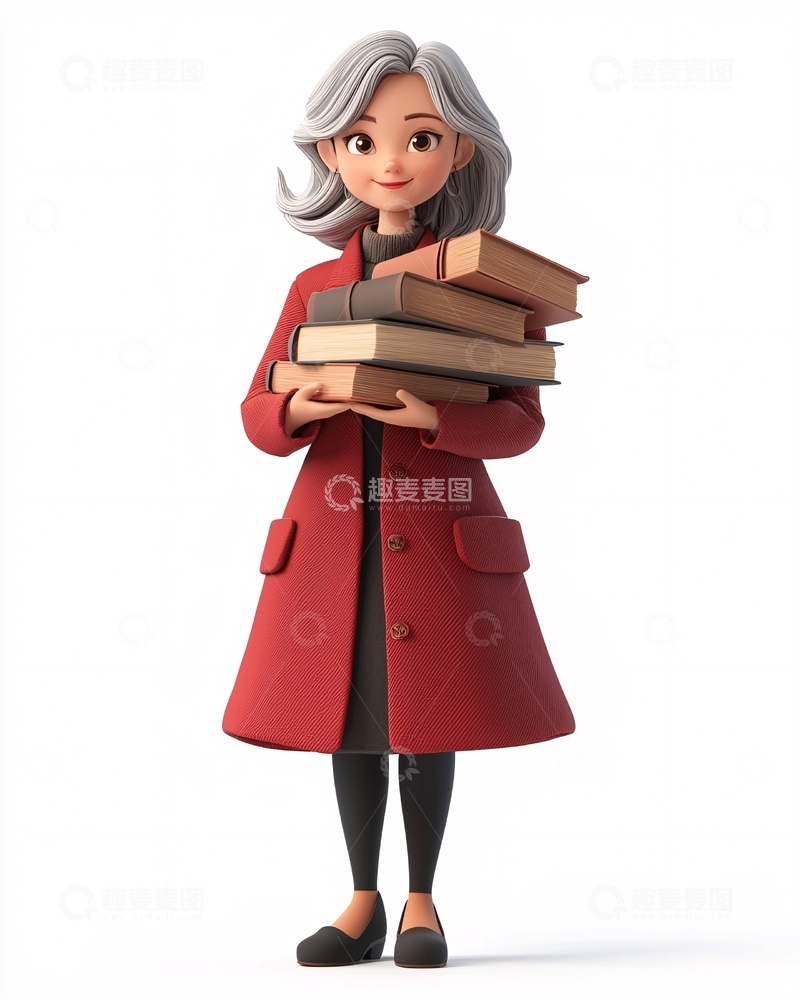 高清大图下载【趣麦麦图】卡通老奶奶