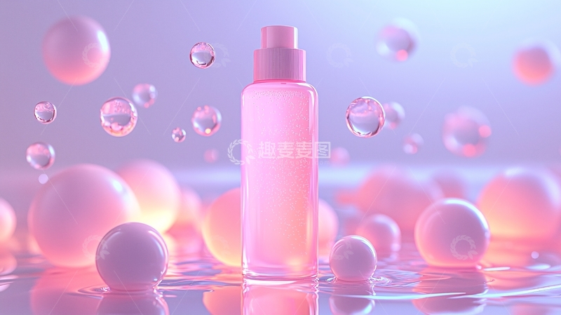 高清大图下载【趣麦麦图】粉色喷雾瓶