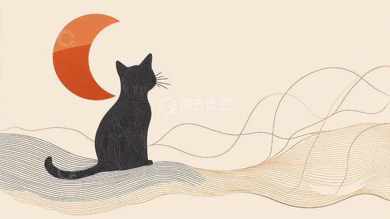 高清大图下载【趣麦麦图】黑猫