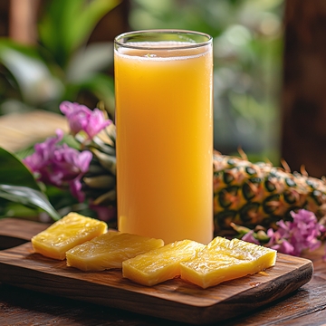 一杯新鲜菠萝汁