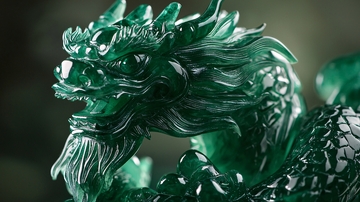 翡翠龙雕