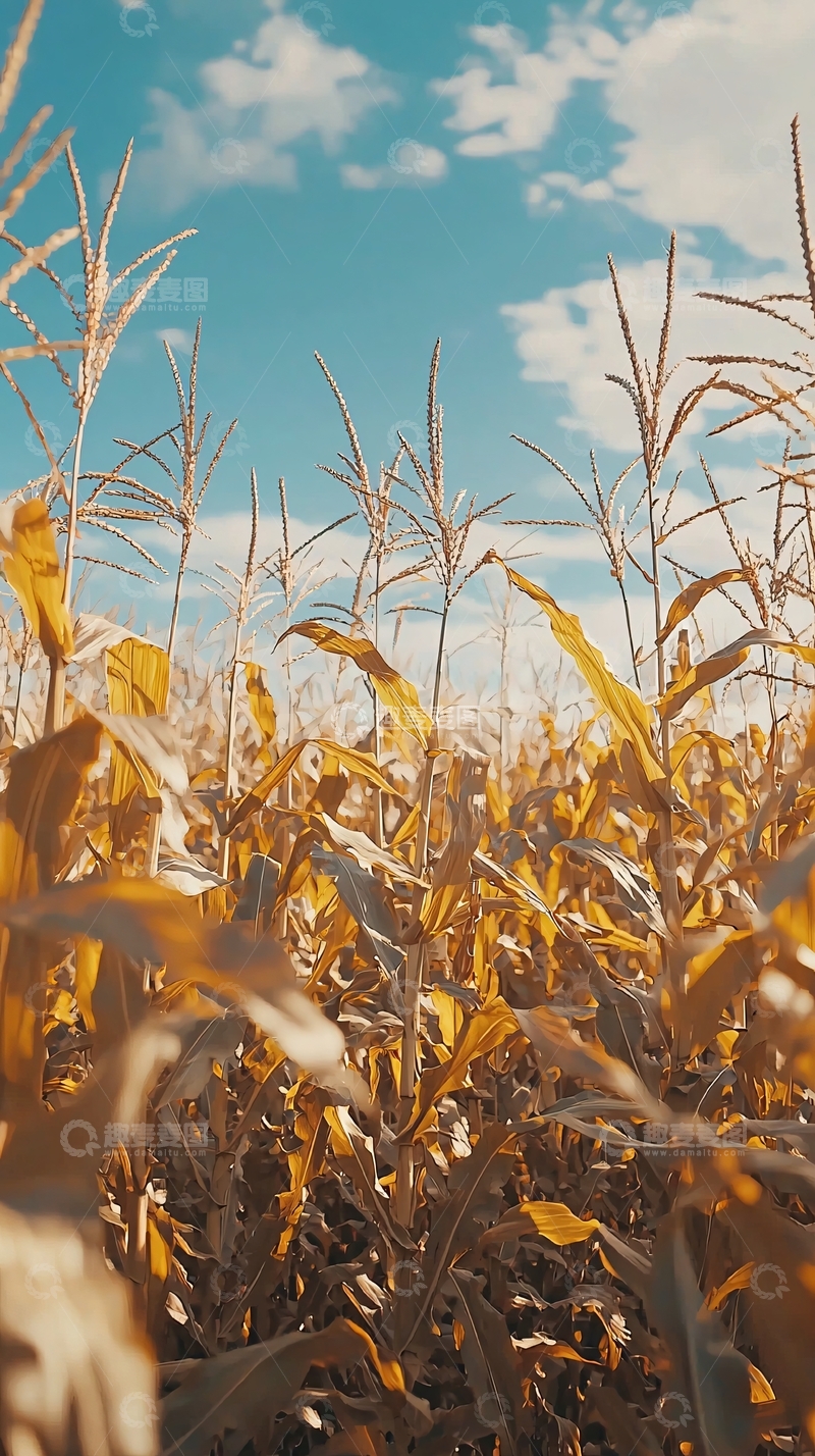 高清大图下载【趣麦麦图】秋日玉米田
