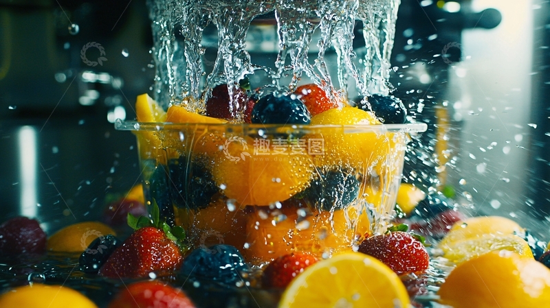 高清大图下载【趣麦麦图】水果清洗