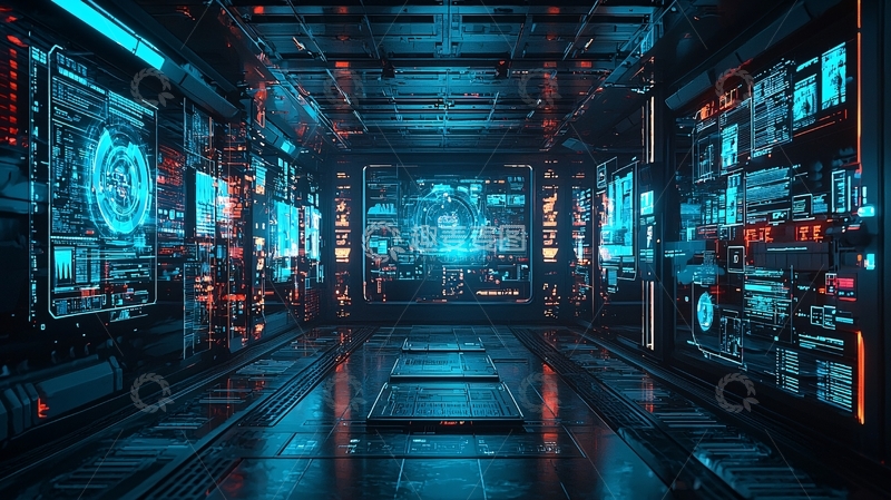 高清大图下载【趣麦麦图】未来科技感走廊