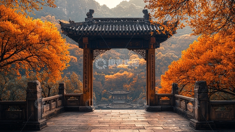 高清大图下载【趣麦麦图】秋日山中