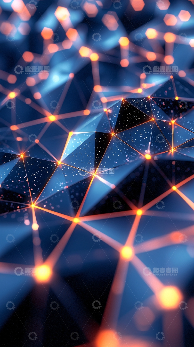 高清大图下载【趣麦麦图】科技感蓝色网络