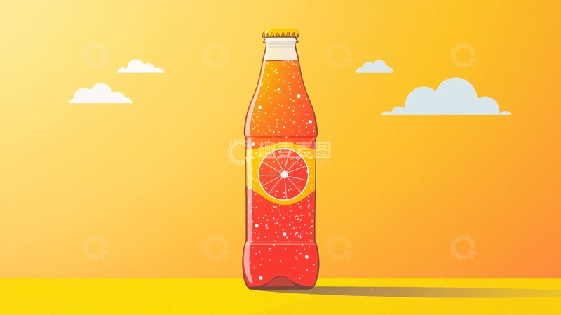 高清大图下载【趣麦麦图】橙味汽水
