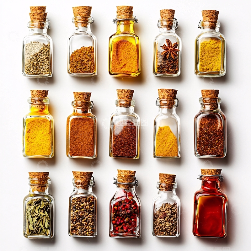 高清大图下载【趣麦麦图】香料小瓶摆拍