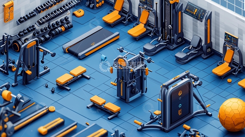 高清大图下载【趣麦麦图】健身房器材