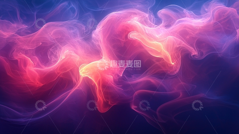 高清大图下载【趣麦麦图】梦幻紫色粉色烟雾