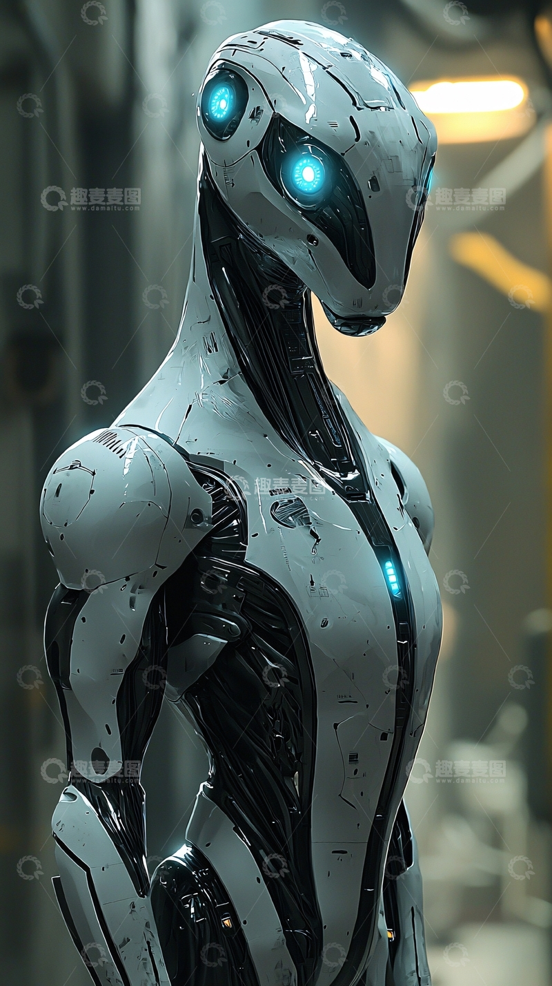 高清大图下载【趣麦麦图】未来感女性机器人