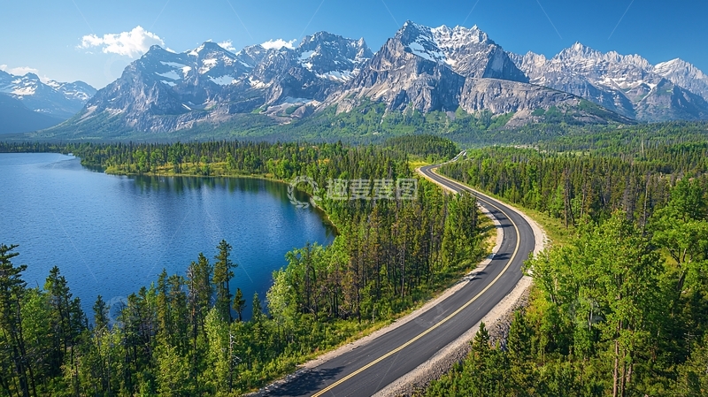高清大图下载【趣麦麦图】风景如画的山水公路