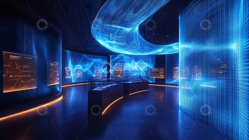 高清大图下载【趣麦麦图】科技感展厅设计
