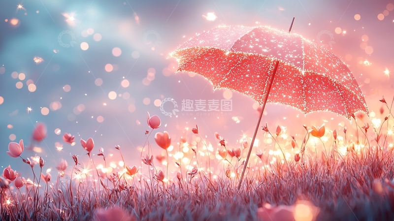 高清大图下载【趣麦麦图】粉色伞