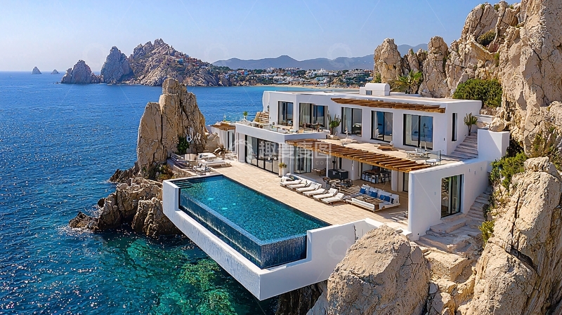 高清大图下载【趣麦麦图】海边豪宅