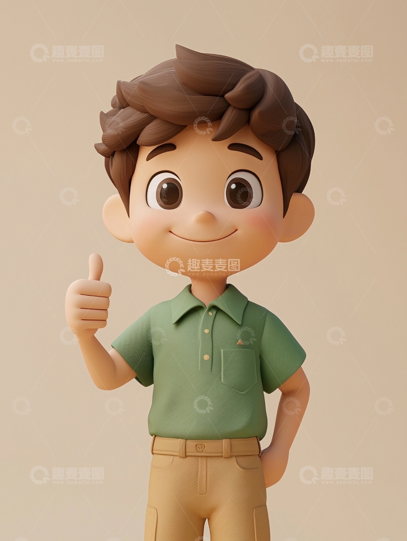 高清大图下载【趣麦麦图】卡通男孩