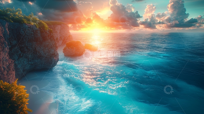 高清大图下载【趣麦麦图】日出海景