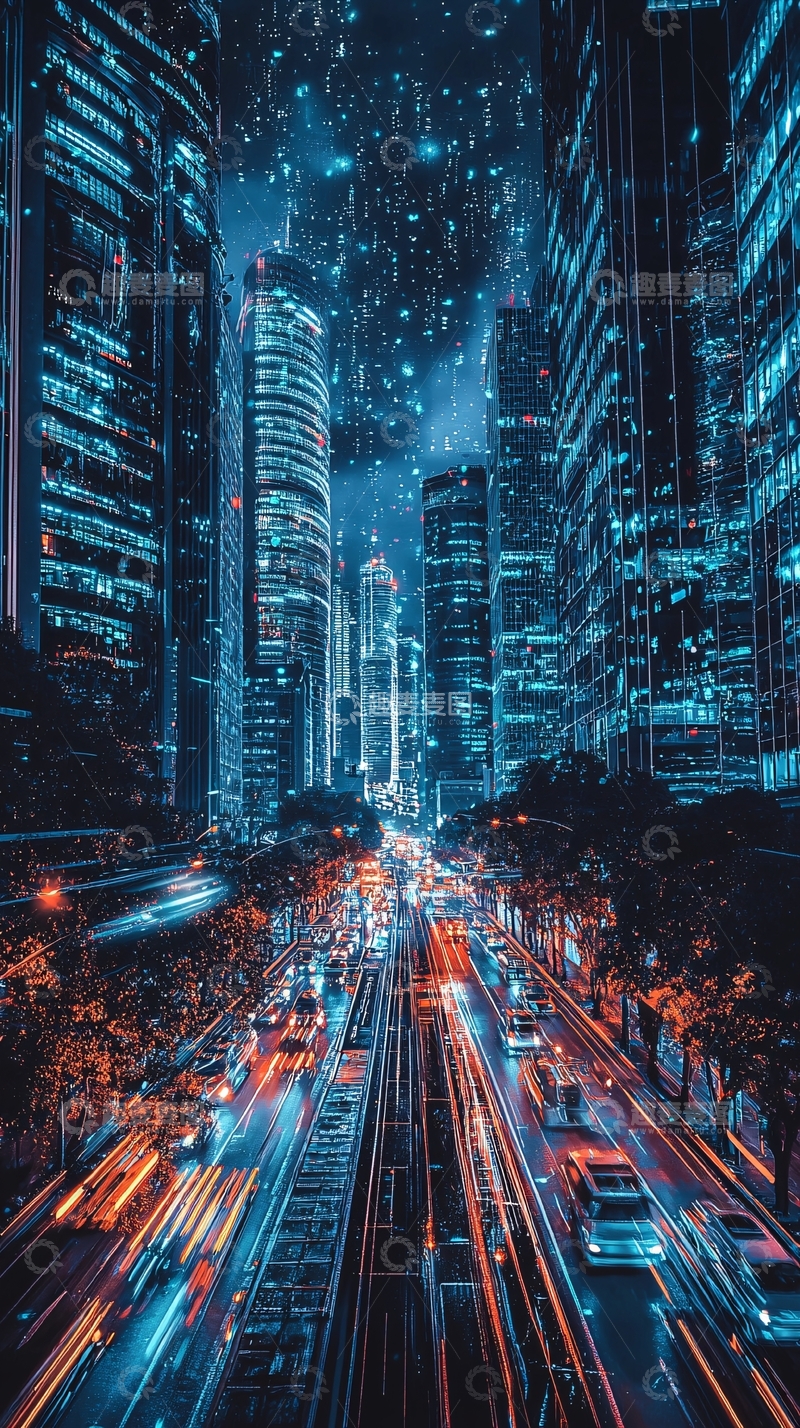 高清大图下载【趣麦麦图】夜晚都市夜景