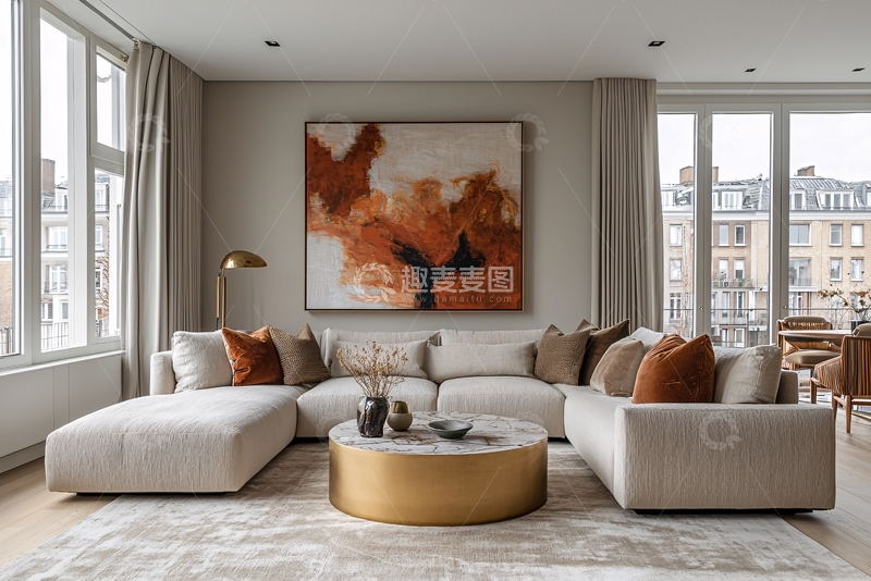 高清大图下载【趣麦麦图】现代轻奢客厅设计