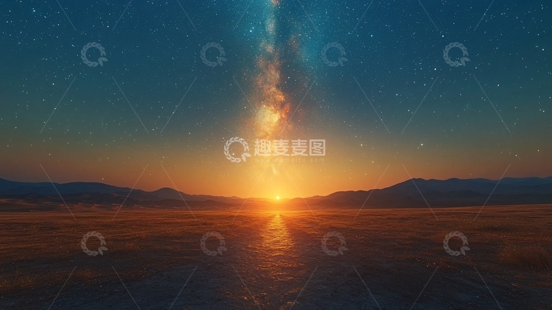 高清大图下载【趣麦麦图】极光般日出