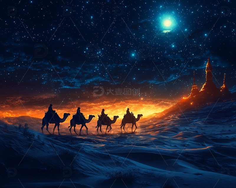 夜空中三王来朝