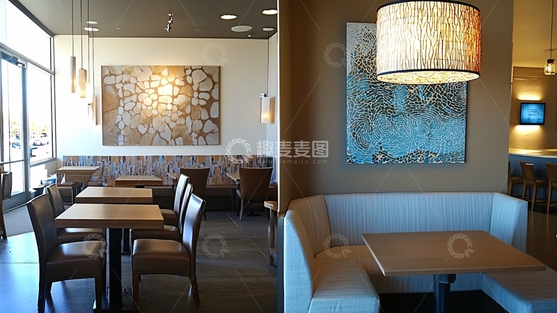 高清大图下载【趣麦麦图】现代简约咖啡馆室内设计