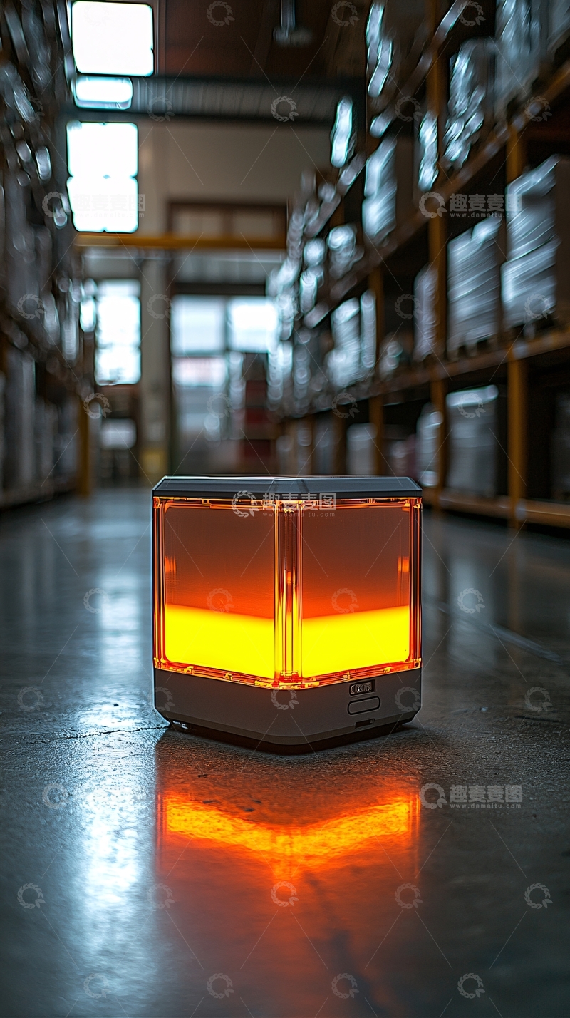 高清大图下载【趣麦麦图】仓库地面警示灯