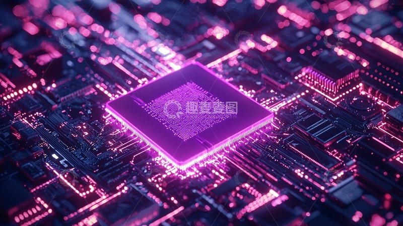 高清大图下载【趣麦麦图】科技感电路板芯片